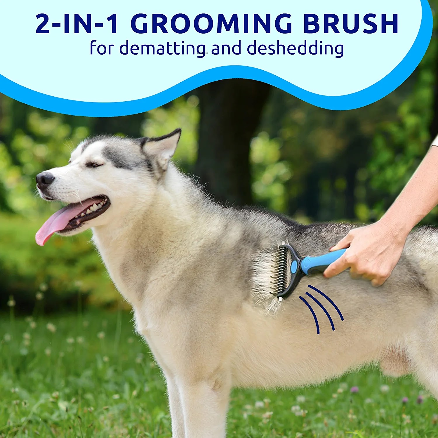 Two-Sided Undercoat Rake for German Shepherds